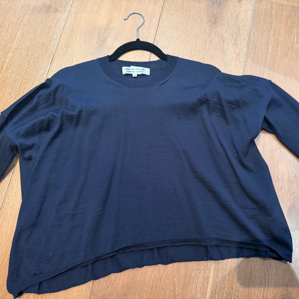 Comme Des Garçons navy women's sweater
